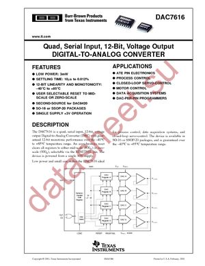 DAC7616U/1K datasheet  